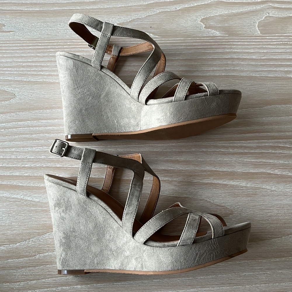 BP Sky Wedge Sandal Nordstrom in grey suede size 9 NWOT - Picture 4 of 15